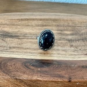 Blue Goldstone Ring Sz 6